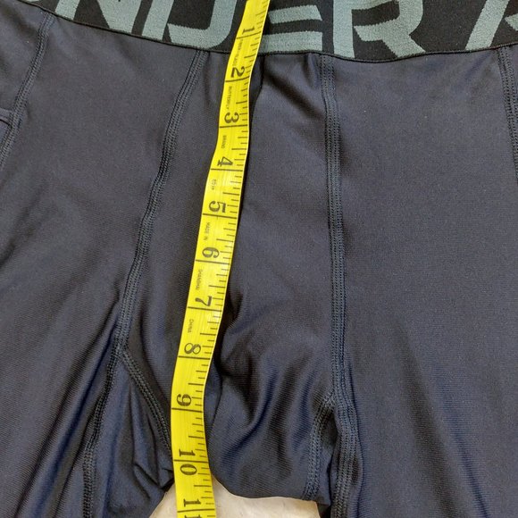 Under Armour Men's Black HeatGear Compression Capri Crop Tights Size XL - Picture 4 of 9